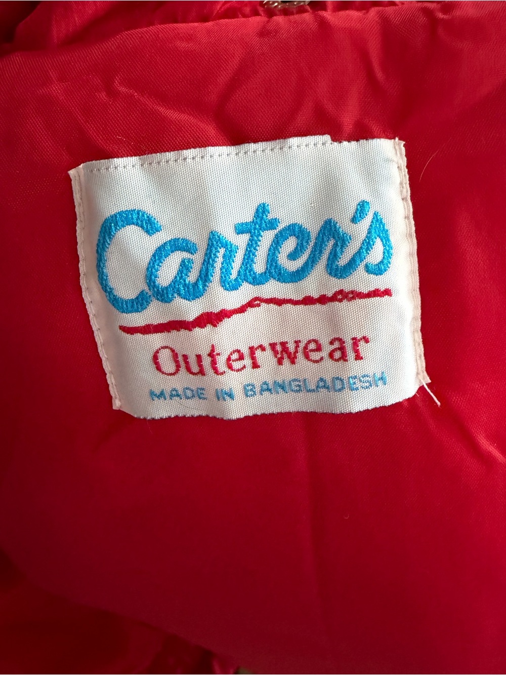 Carters Outerwear Vintage 90s Nylon Aztec Embroidered Puffer Coat - Picture 10 of 11